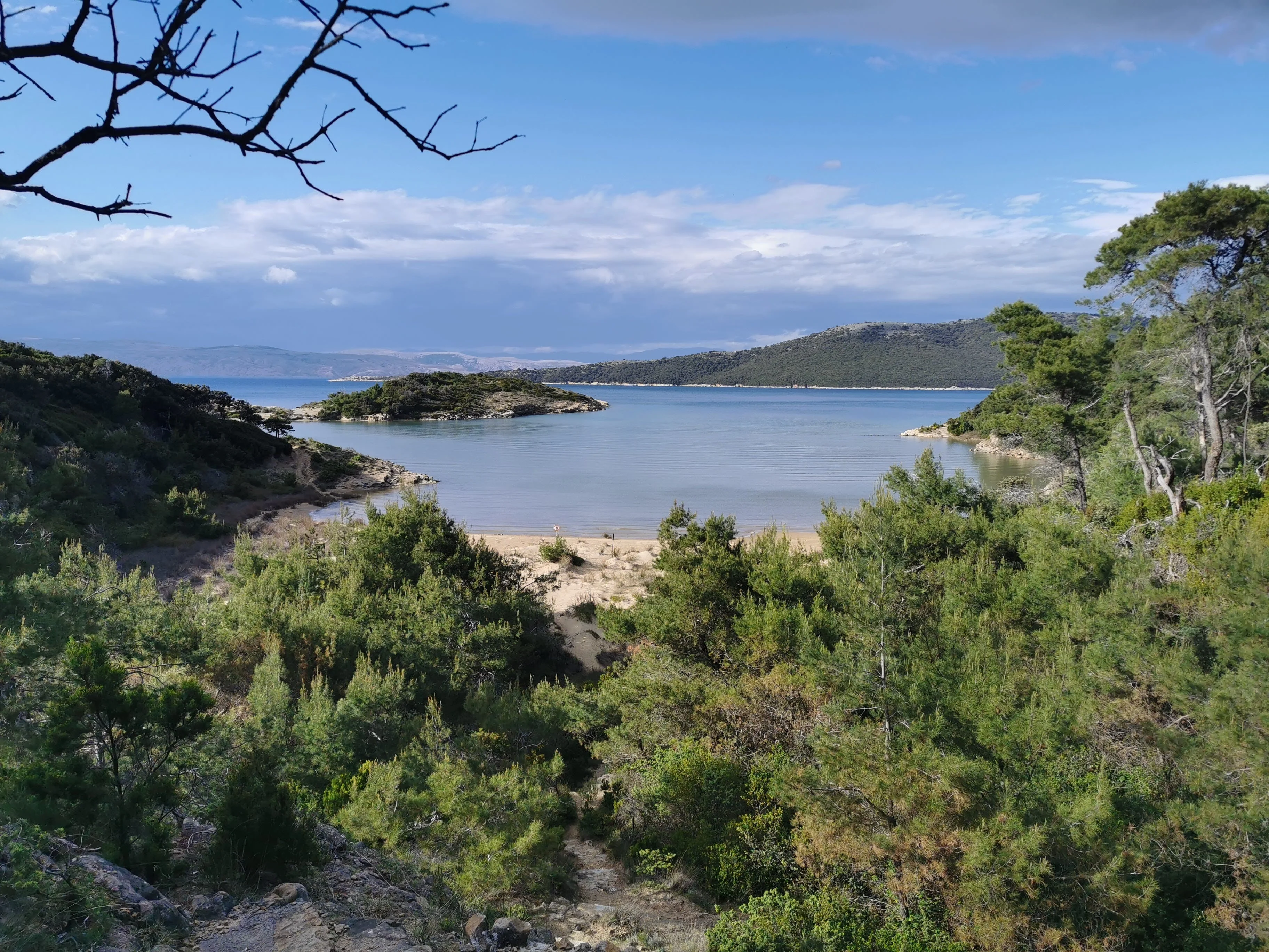 Sandy beach in Lopar, island Rab, Croatia