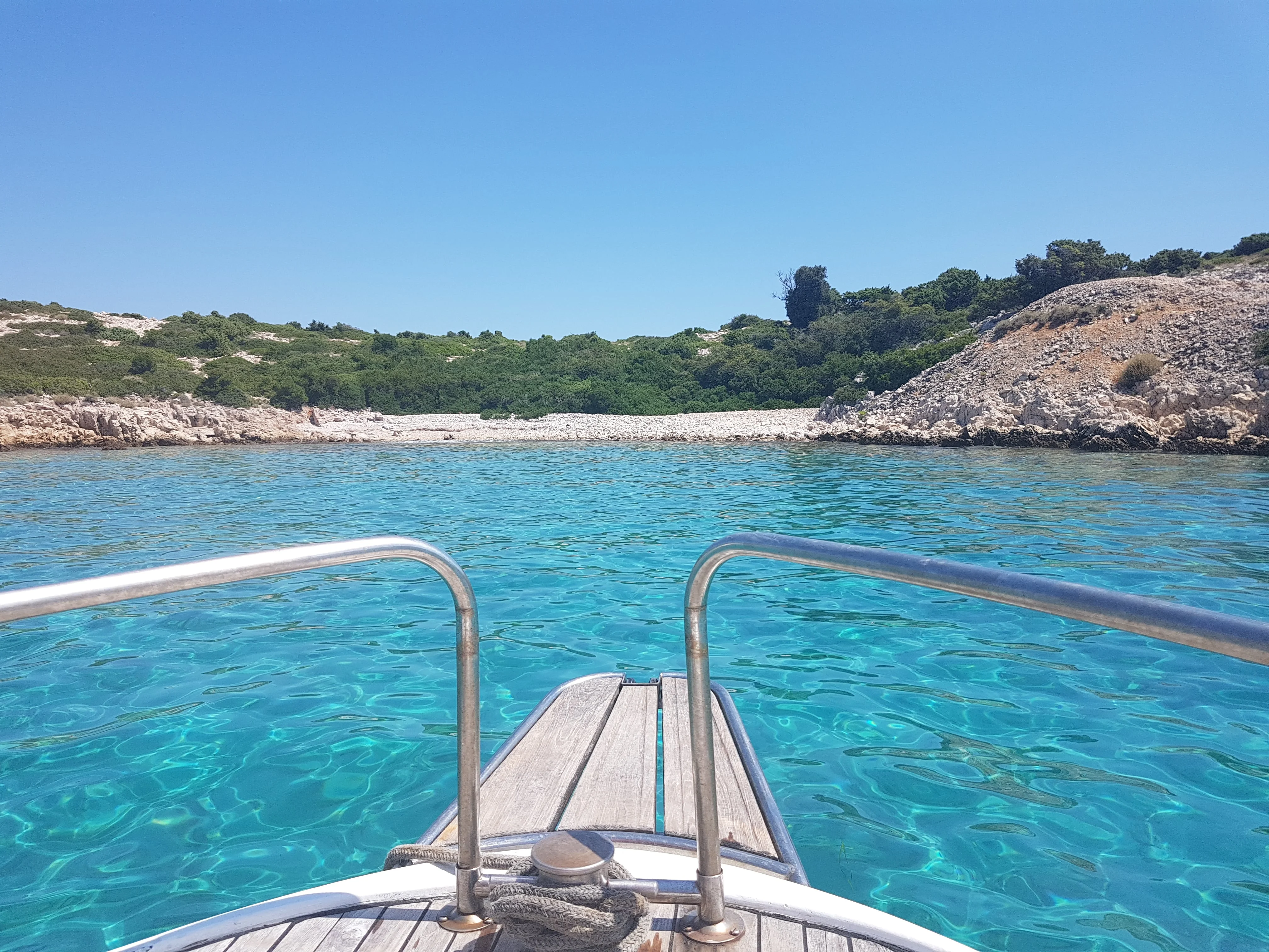 Sandy beach in Lopar, island Rab, Croatia