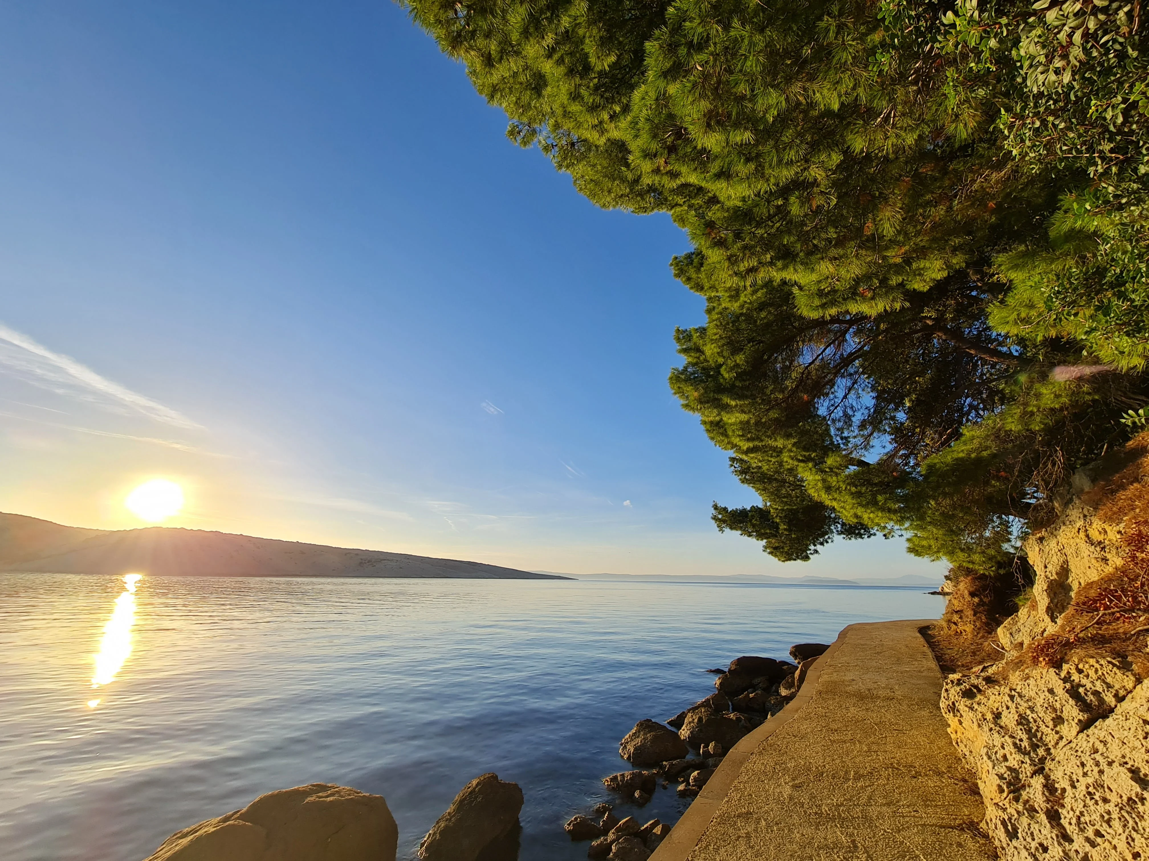 Sandy beach in Lopar, island Rab, Croatia