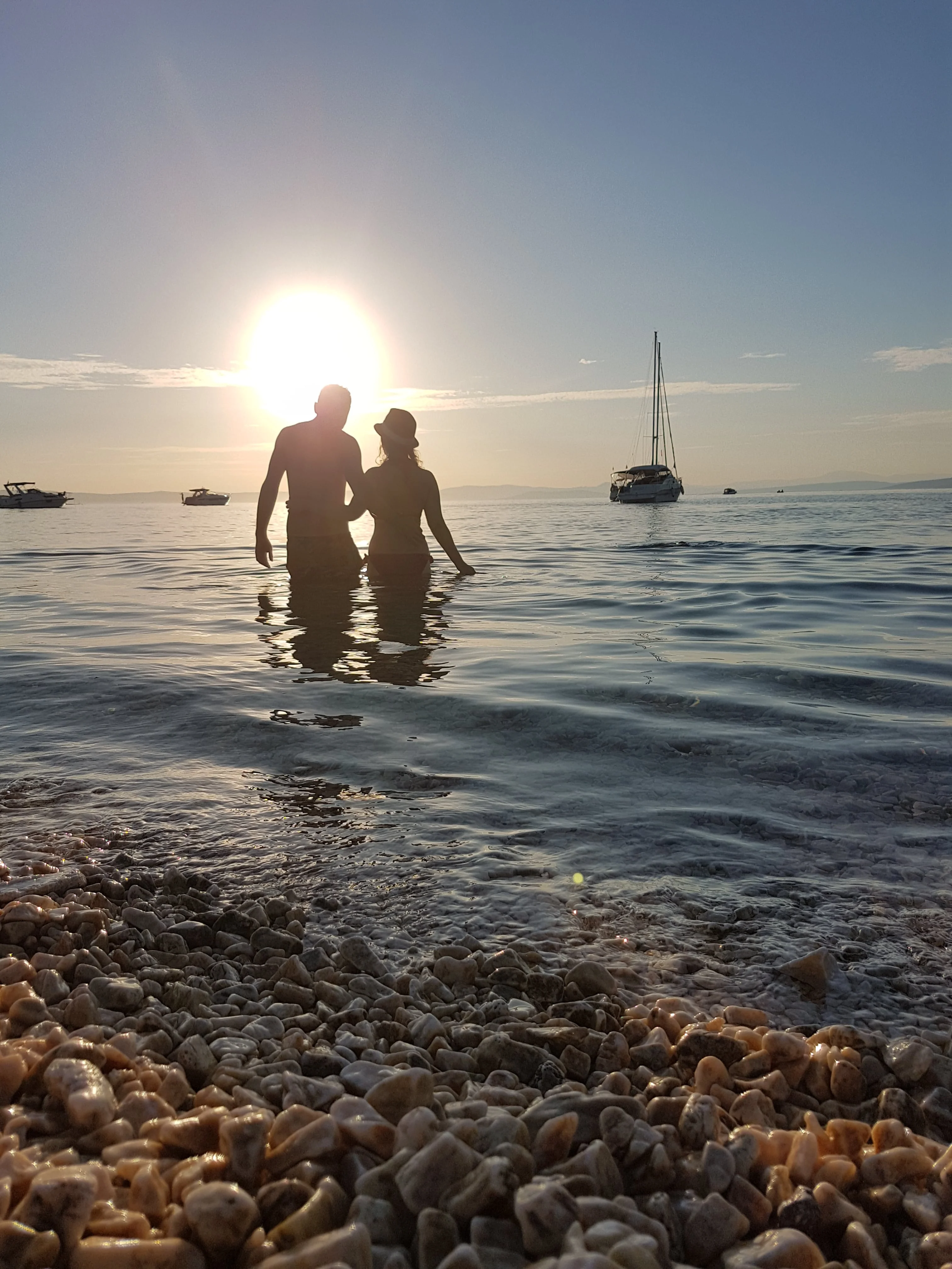Sandy beach in Lopar, island Rab, Croatia