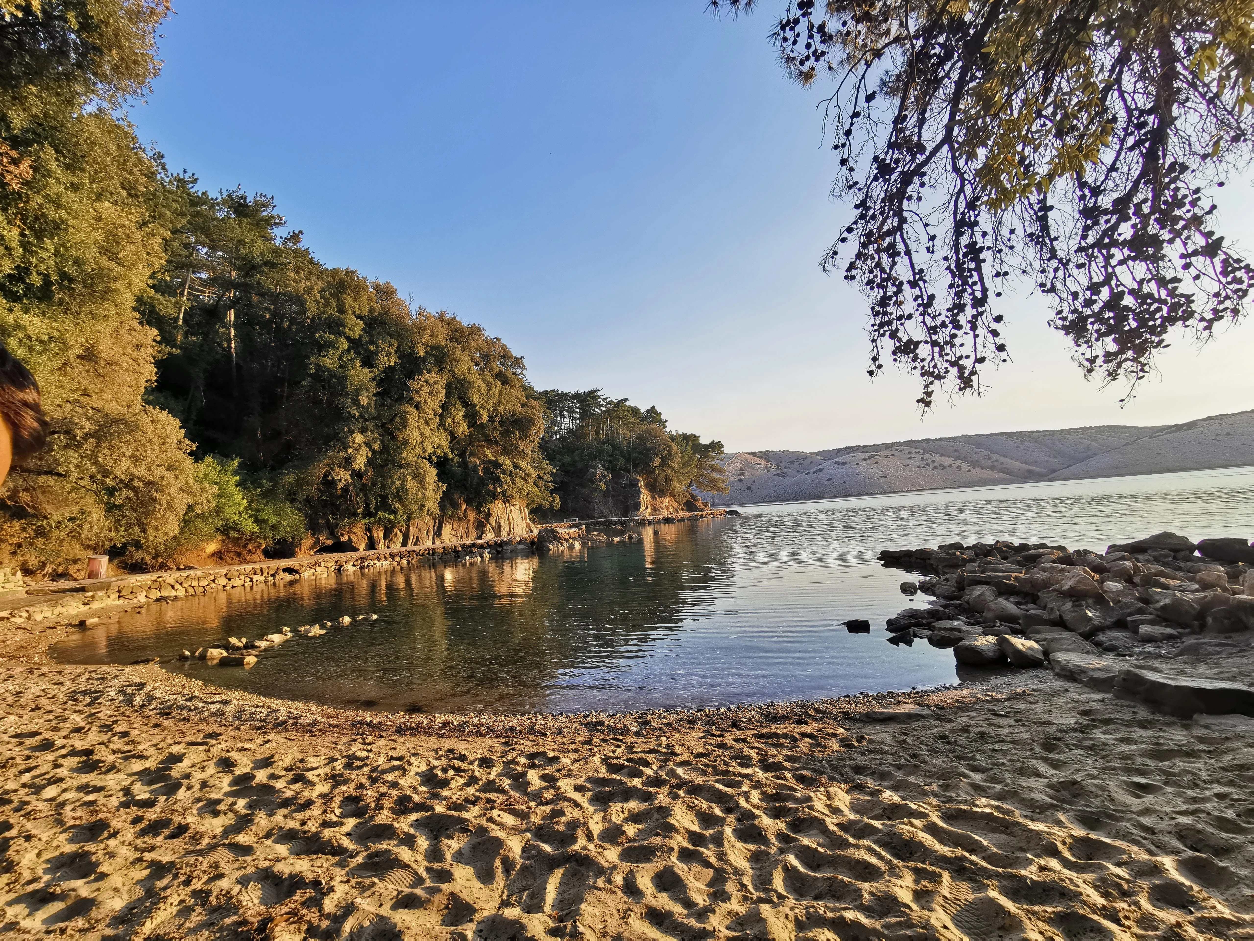 Sandy beach in Lopar, island Rab, Croatia