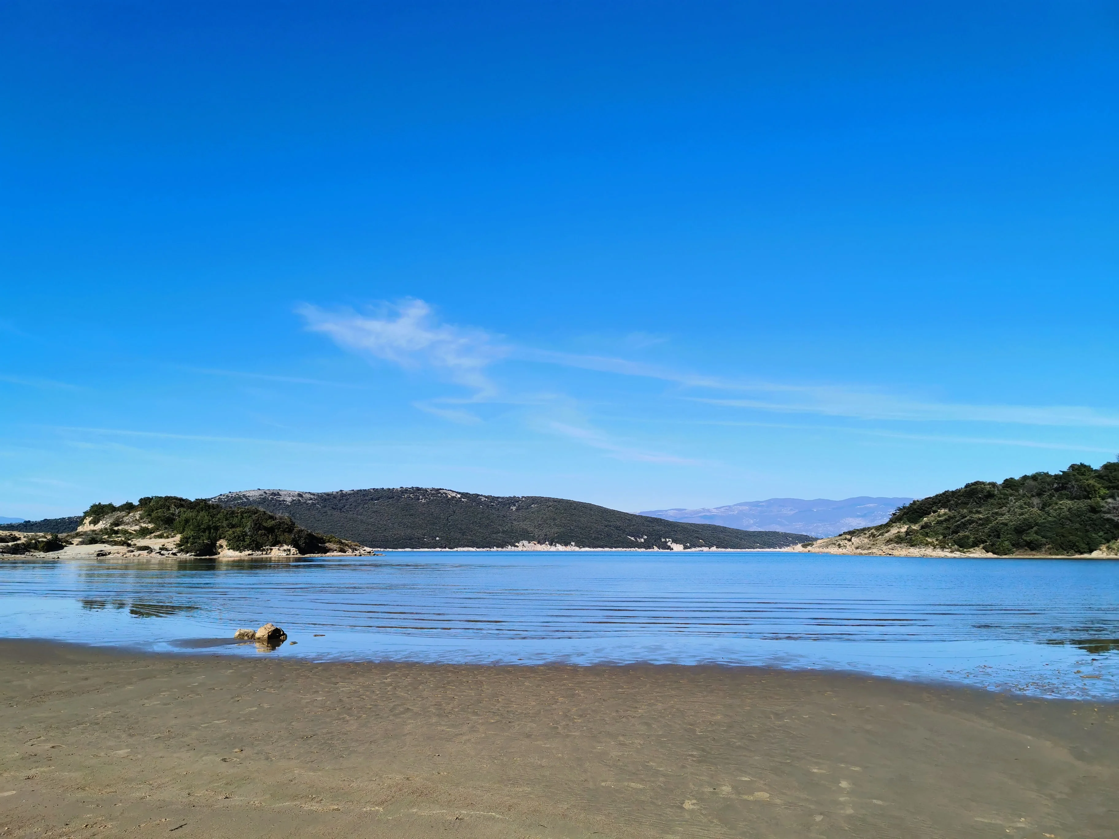 Sandy beach in Lopar, island Rab, Croatia