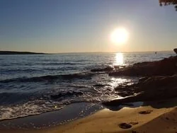 Sandy beach in Lopar, island Rab, Croatia