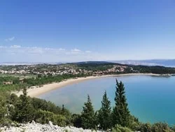 Sandy beach in Lopar, island Rab, Croatia