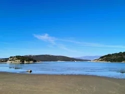 Sandy beach in Lopar, island Rab, Croatia